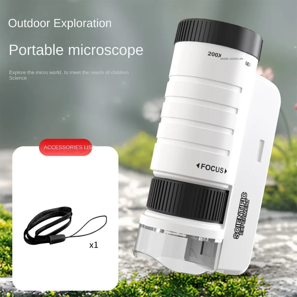 MagnifyPro™ 60–200X Handheld Microscope